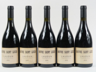 Vente aux enchères 5 BOUTEILLES LAUDUN CÔTES DU RHÔNE ROUVRE ST LEGER - 2010