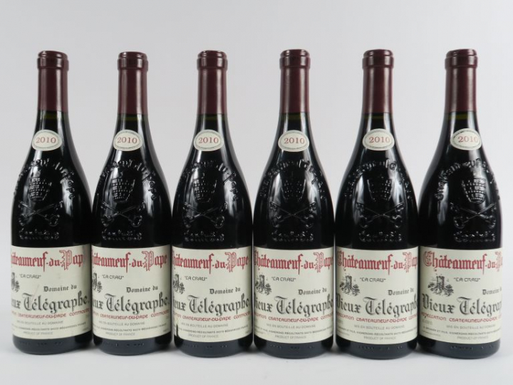 6 BOUTEILLES CHÂTEAUNEUF DU PAPE DOMAINE DU VIEUX TELEGRAPHE 'LA CRAU'