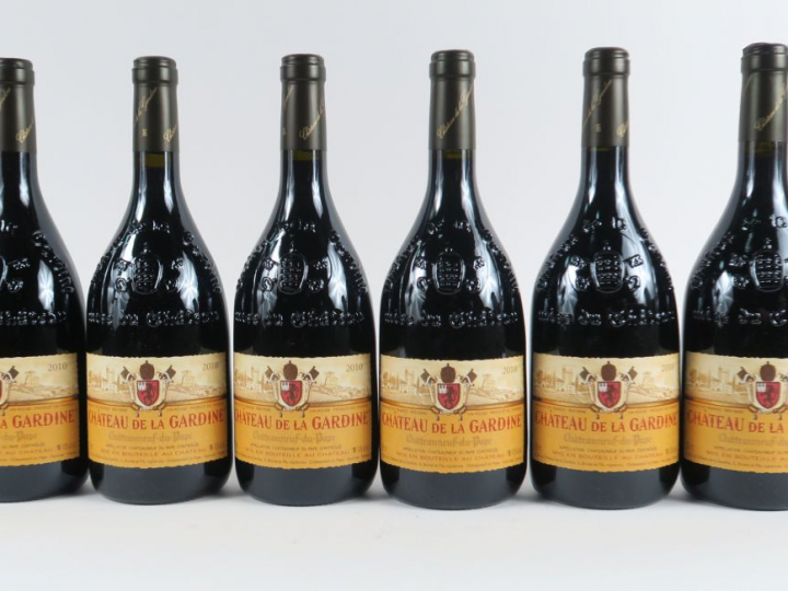 6 BOUTEILLES CHATEAUNEUF DU PAPE CHÂTEAU LA GARDINE - 2010