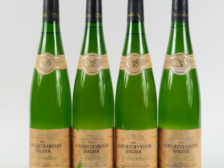 4 BOUTEILLES GEWURZTRAMINER 'HOLDER' SCHOENHEITZ - (1 de 1993/3 de 199