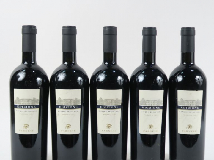 5 BOUTEILLES EDIZIONE CINQUE AUTOCTONI FARNESE - 2009