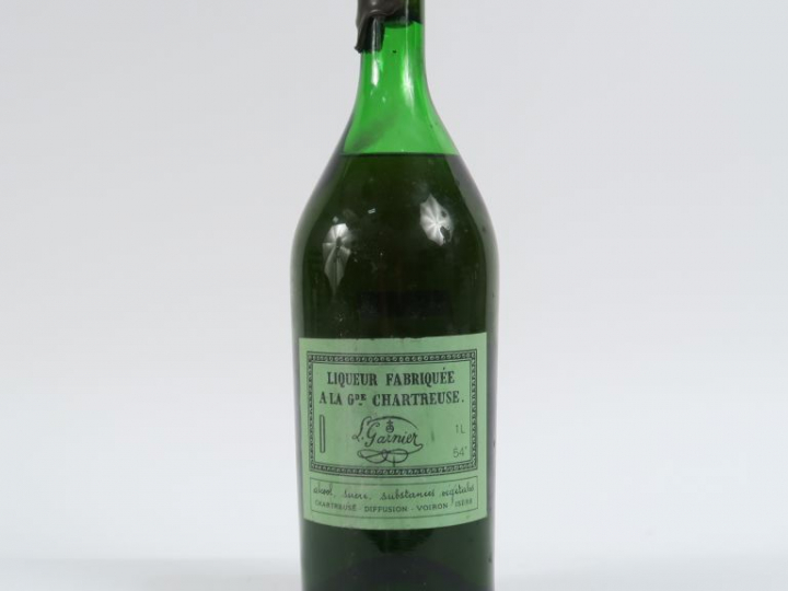 1 BOUTEILLE (1 L) CHARTREUSE VERTE VEP N°168 - 1968 - CAPS ABIMÉE