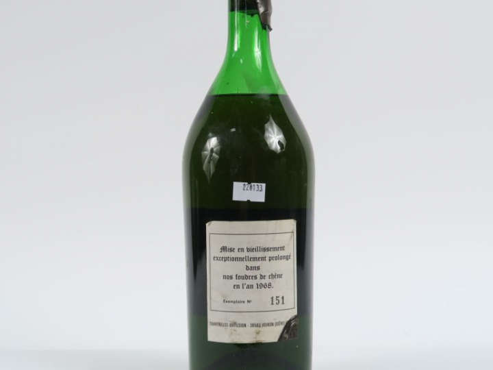 1 BOUTEILLE (1 L) CHARTREUSE VERTE VEP N°168 - 1968 - CAPS ABIMÉE