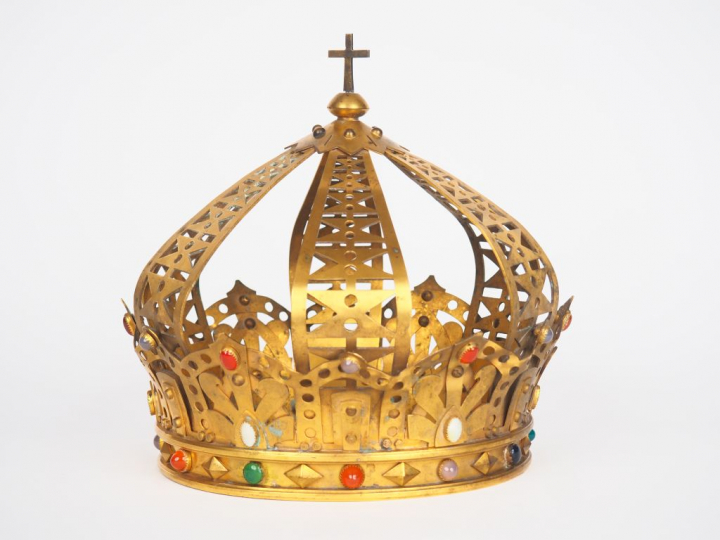 Amédée CATELAN. Couronne pour une statue de Vierge en majesté en laito