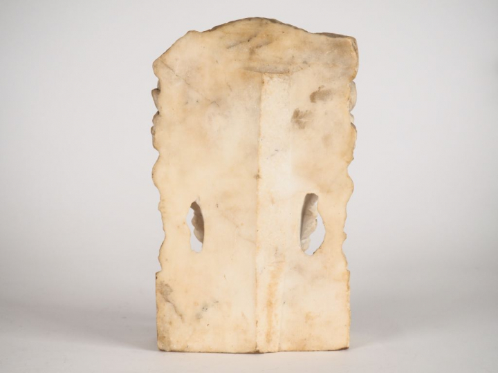 Tête en marbre d’une divinité antique barbue (Zeus, Hermès ou Dionysos