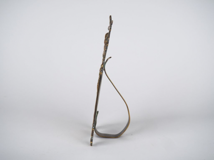 Baiser de paix Louis XVI en bronze représentant le Christ sur la Croix