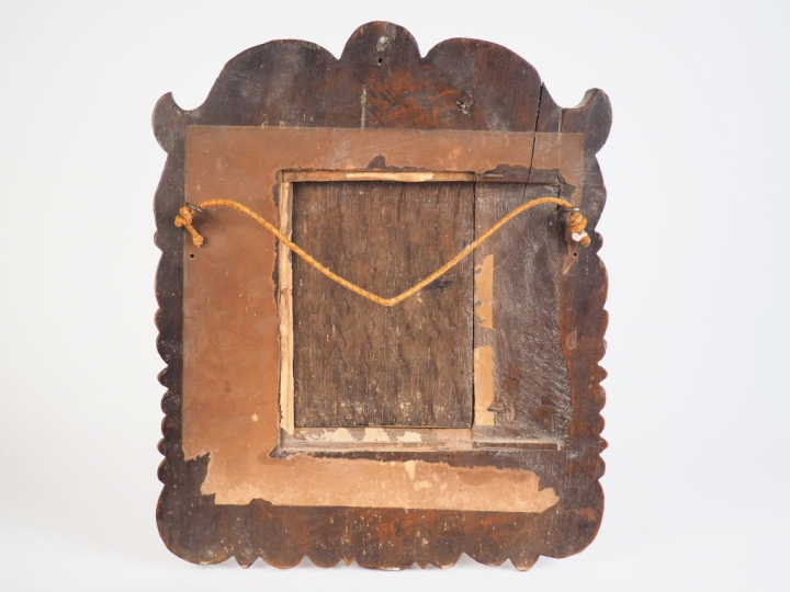 Plaque XVIIème en albâtre sculpté, "entrée de Jésus à Jérusalem", dans