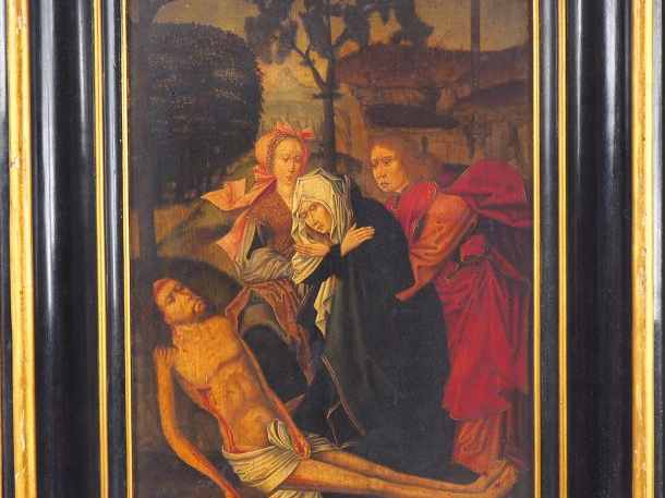 Ecole flamande vers 1500, atelier d'Albert BOUTS "Lamentation sur le c