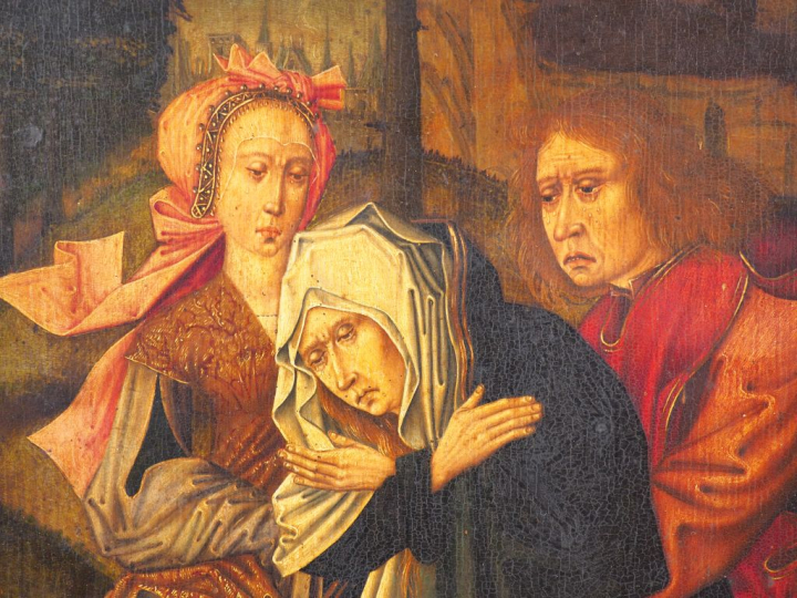 Ecole flamande vers 1500, atelier d'Albert BOUTS "Lamentation sur le c