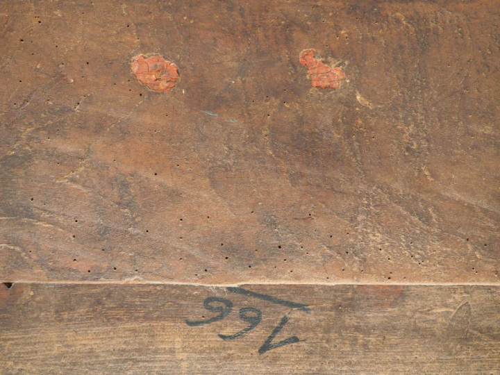 DIETRICH (entourage de). "Profil d'homme en armure". Huile sur sur pan