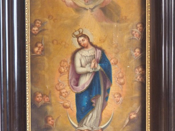 Ecole française fin XVIIIème début XIXème "Assomption". Huile sur toil