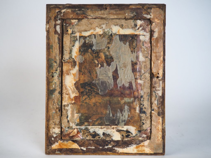 Ecole française dans le goût du XVIIème "La Sainte famille". Peinture 