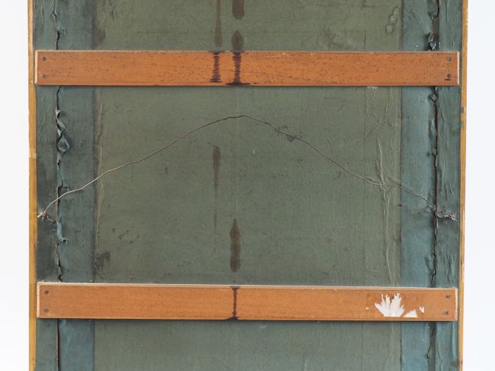 Ecole française XVIIIème. "La pieta". Huile sur toile, marouflée sur p