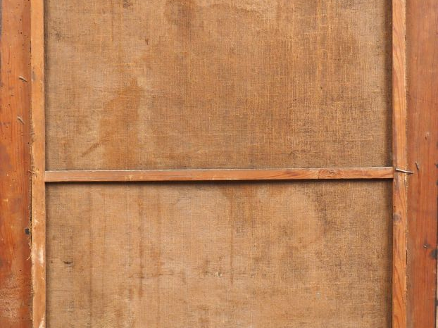 Ecole française XVIIIème. "Vierge à l'enfant". Huile sur toile dans so