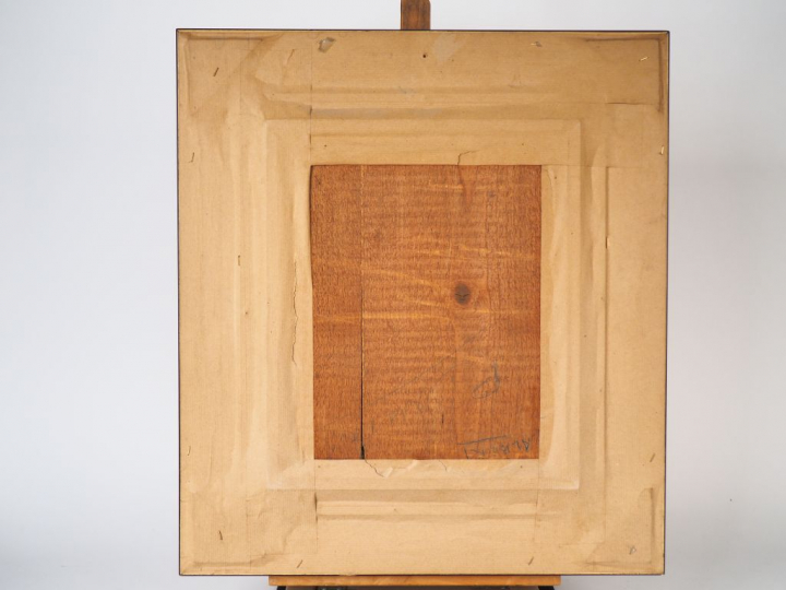 DAURA y GARCIA dit Pierre DAURA. "Vue de village au bord de l'eau, au 