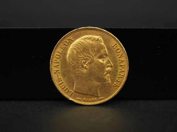 Pièce de 20 francs or, 1852-A. FRAIS ACHETEURS 5% TTC.