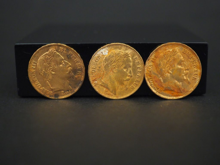 Trois pièces de 20 francs or, 1867-A (x2) et 1867-BB FRAIS ACHETEURS 5