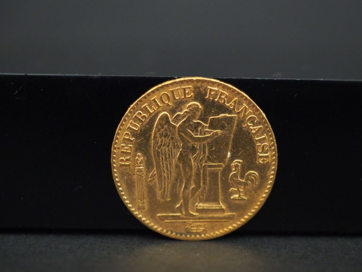 Une pièce de 20 francs or, 1890-A.  FRAIS ACHETEURS 5% TTC.