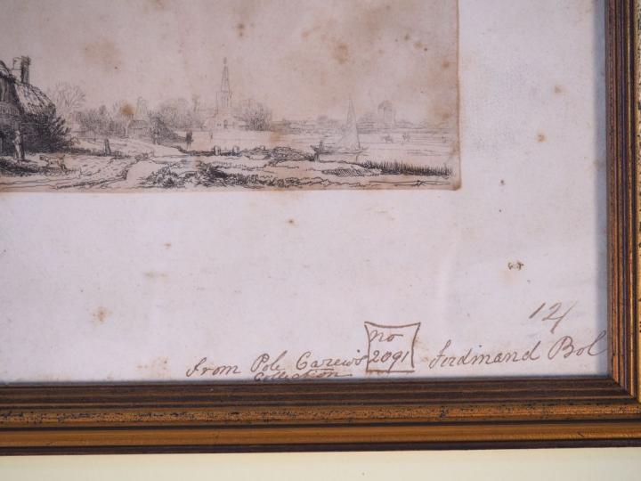 Ecole du Nord fin XIXème. "Paysage animé". Dessin. Dim. à vue : 13 x 2