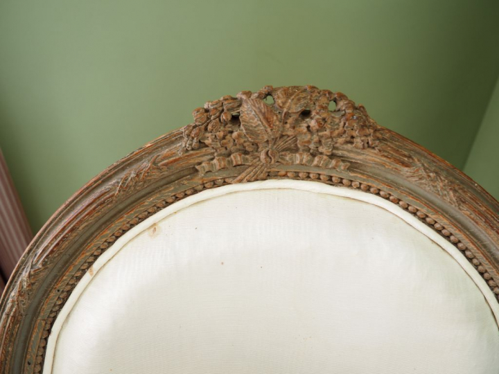 Mobilier de salon de style transition Louis XV-Louis XVI en bois relaq