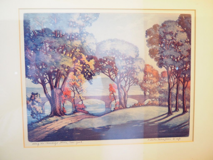 Leslie THOMPSON. Suite de 2 lithographies en couleur signées et numéro