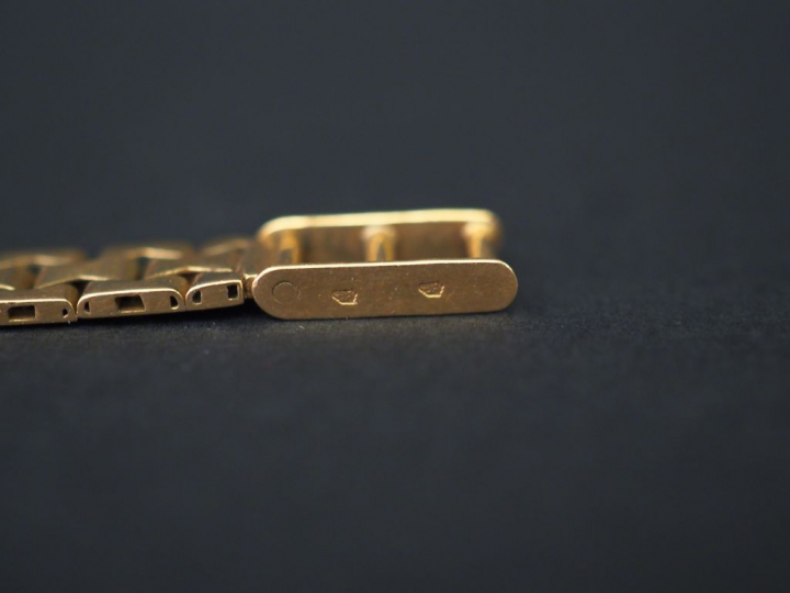 GERMOR Montre bracelet de dame, boitier et bracelet en or jaune. Cadra