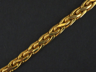 Vente aux enchères Collier articulé en or jaune, maille plate palmier. Long. 43 cm Poids.
