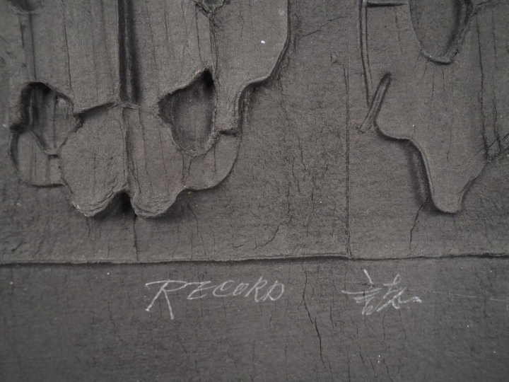 CHEUNG YEE (1936-2019) "composition abstraite" Gaufrage noir  Artiste 