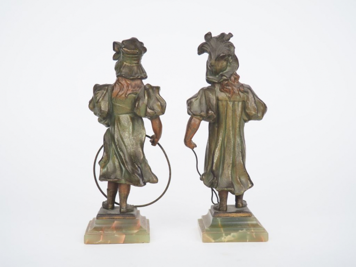 Antoine NELSON. "Jeux d'enfants". Paire de sujets en régule à double p