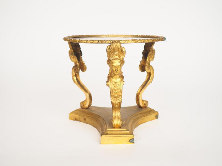 Présentoir ou centre de table XIXème de style Louis XIV en bronze doré
