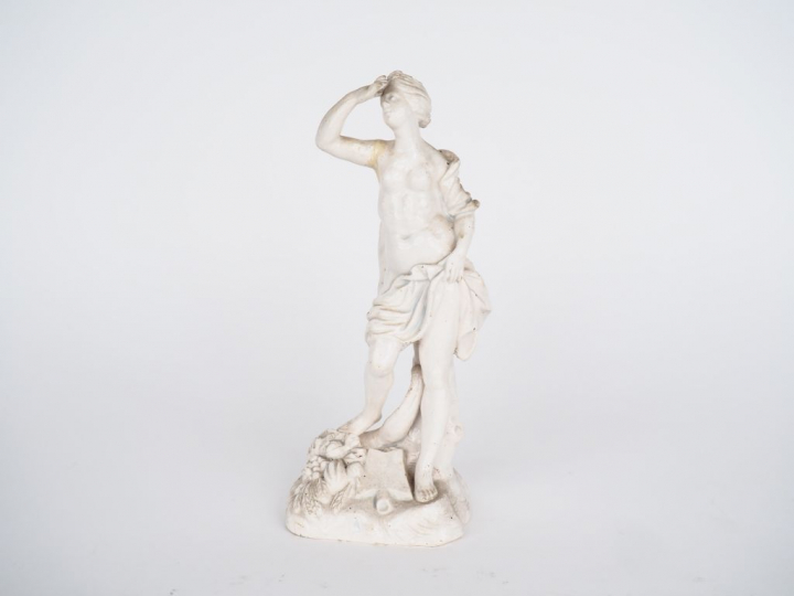 Sujet fin XVIIIème - début XIXème en terre de pipe "allégorie du jardi