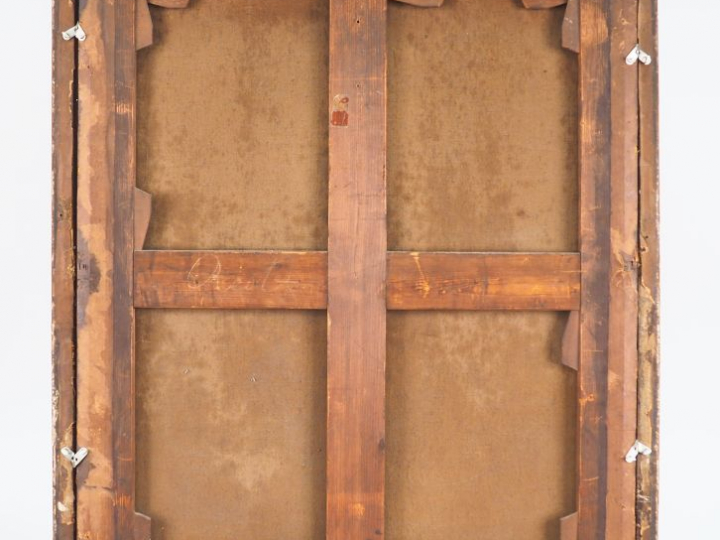 Ecole française XVIIIème.  "Portrait d'élégante" Huile sur toile (rest