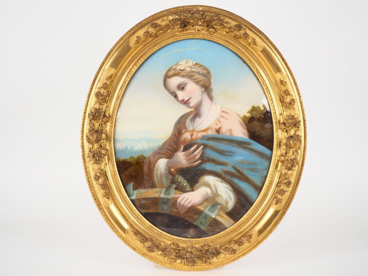 Ecole française XIXème en fixé sous verre. 2 tableaux figurant des jeu