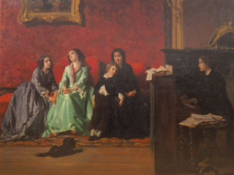 Vente aux enchères Gustave Leonard de JONGHE (Courtrai 1829 - Anvers 1893). "La musique" 