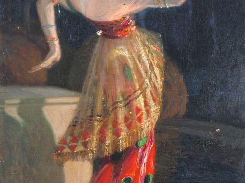 J.P PINCHON. "Danseuse" Huile sur toile, signée en bas à gauche Dim. 9