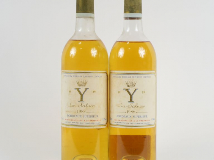2 BOUTEILLES Y DE YQUEM BORDEAUX SUPERIEUR - 1988 - MEP