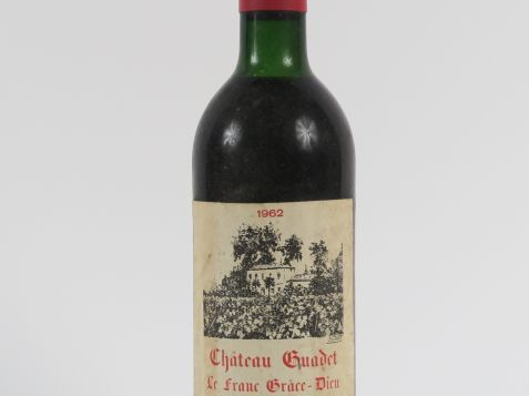 1 BOUTEILLE CHÂTEAU GUADET LE FRANC GRACE DIEU GC ST EMILION - 1962 - 