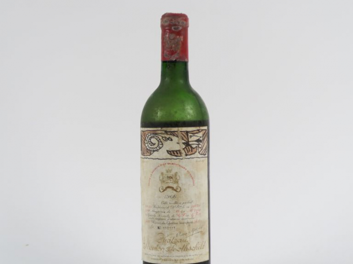 1 BOUTEILLE CHÂTEAU MOUTON ROTHSCHILD 1er GCC PAUILLAC - 1966 - VIDANG