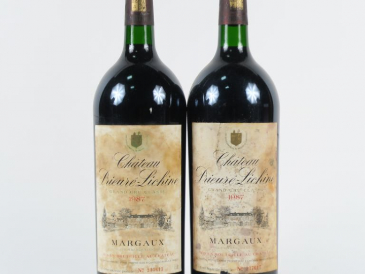 2 MAGNUMS CHÂTEAU PRIEURE LICHINE GCC MARGAUX - 1987 - EF