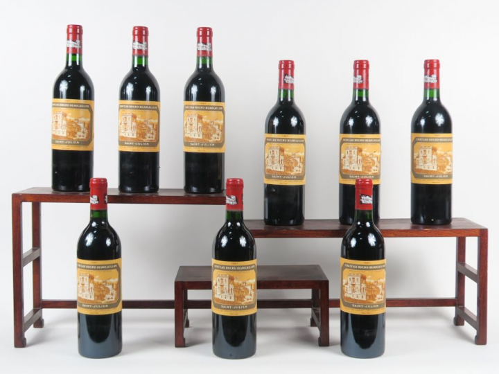 9 BOUTEILLES CHÂTEAU DUCRU BEAUCAILLOU GCC ST JULIEN - 1987 - BG