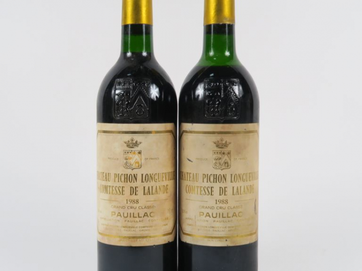 2 BOUTEILLES CHÂTEAU PICHON LONGUEVILLE COMTESSE DE LALANDE GCC PAUILL