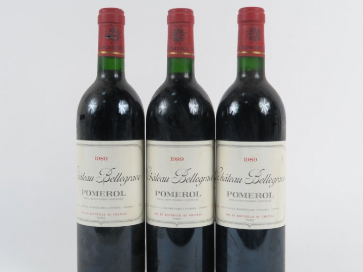 3 BOUTEILLES CHÂTEAU BELLEGRAVE POMEROL - 1989
