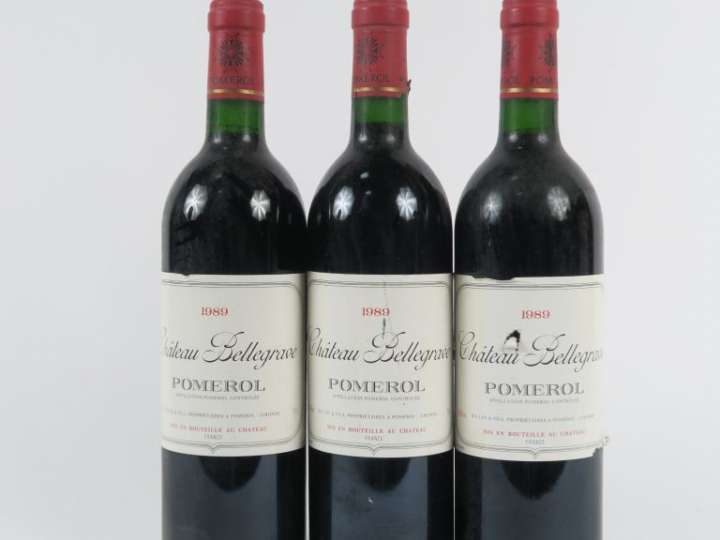 3 BOUTEILLES CHÂTEAU BELLEGRAVE POMEROL - 1989 - 1 EA
