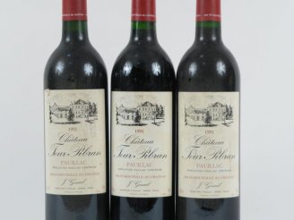 Vente aux enchères 3 BOUTEILLES CHÂTEAU TOUR PIBRAN PAUILLAC - 1991