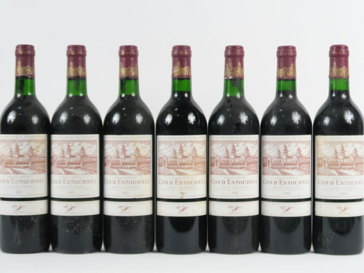 7 BOUTEILLES CHÂTEAU COS D'ESTOURNEL GCC ST ESTEPHE - 1993 - 4 BG