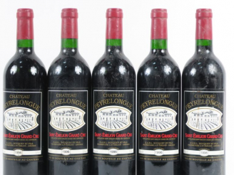 Vente aux enchères 5 BOUTEILLES CHÂTEAU PEYRELONGUE GC ST EMILION - 1996