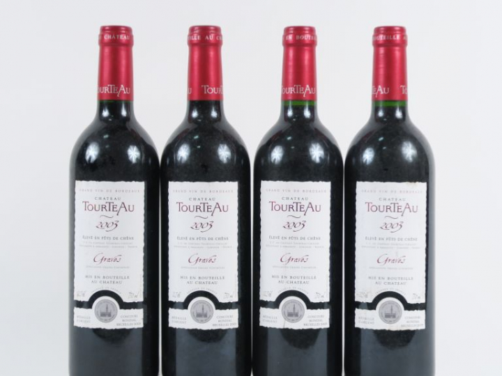 4 BOUTEILLES CHÂTEAU TOURTEAU GRAVES - 2003