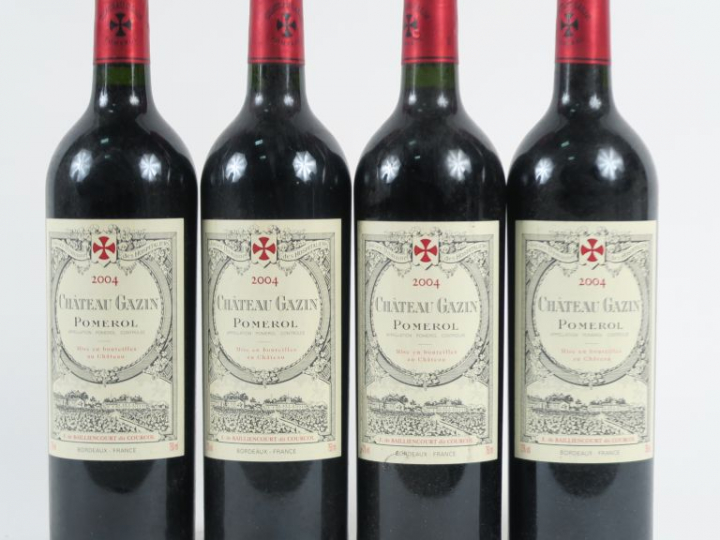 4 BOUTEILLES CHÂTEAU GAZIN POMEROL - 2004