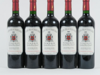 Vente aux enchères 5 BOUTEILLES CLOS BEAUREGARD POMEROL - 2005