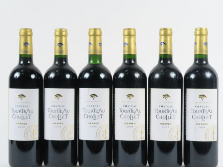 6 BOUTEILLES CHÂTEAU CHOLLET GRAVES - 2005 - 1 BG